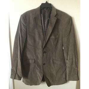 JF J Ferrar Brown Corduroy Lined Modern Fit 2 Button Men's Blazer Jacket Size M